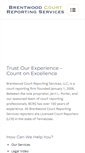 Mobile Screenshot of brentwoodcourtreporting.com